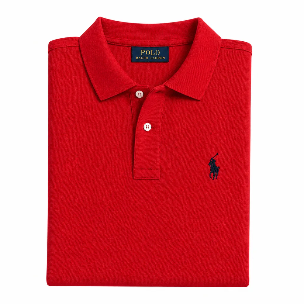 Chomba roja de algodón Pima